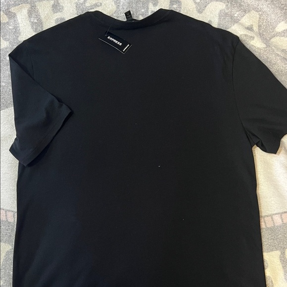 Express Black Tee with Brown Floral Design - Picture 7 of 8